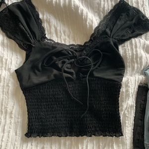 Black crop top